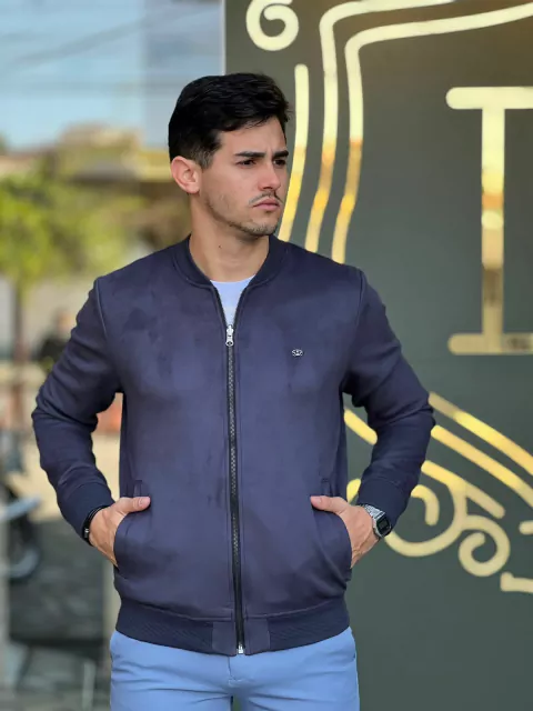 Jaqueta Bomber Suede