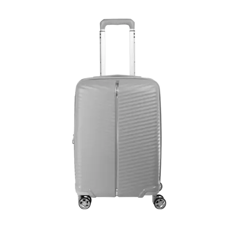 Mala de Viagem Pequena Bordo Polipropileno Expansível Rodas Duplas 360 Cadeado TSA Samsonite Varro - CINZA