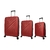 Jogo de Malas de Viagem Grande Polipropileno Expansível Rodas Duplas 360° Cadeado TSA Entrada USB (Tamanho P) - SWISSLAND - YS21278V - VERMELHA