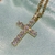 Crucifixo Cravejado Prata/Ouro + Corrente de brinde - comprar online