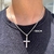 Crucifixo Cravejado Prata/Ouro + Corrente de brinde