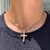 Crucifixo Cravejado Prata/Ouro + Corrente de brinde na internet