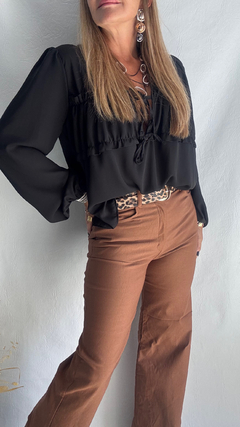 Pantalón wide leg bengalina - comprar online