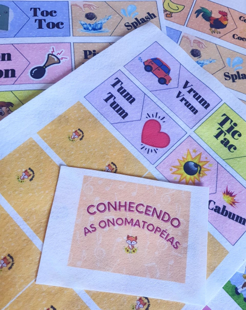 Kit de estampas para confecção - CONHECENDO AS ONOMATOPÉIAS