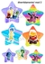 Estampa Pingentes estrela - PERSONAGENS - Loja Raposa Ateliê