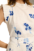 BLUSA LINHO FLORAL, MANGA BABADO - loja online