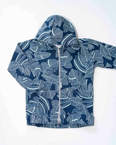CAMPERA HOJAS AZUL Y ROSA - comprar online
