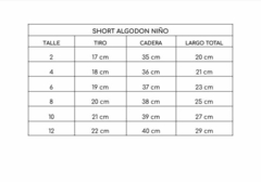 SHORT ALGODON PLAYERO NIÑA - tienda online