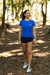Baby look Mountain Do Bio Soft Poliamida Azul Feminina UV+