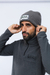 Gorro Mountain Do de Lã Acrílico Unissex Cinza com Preto