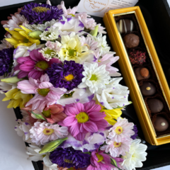 Box Bombones y flores - Sorpresas Ricas - Desayunos a Domicilio