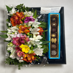Box Bombones y flores en internet
