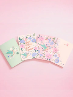 Box libreta cosida A5 X4 romántica - comprar online