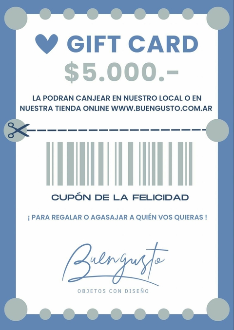 GIFT CARD $5.000.-