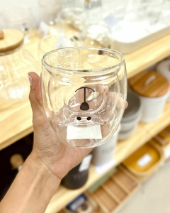 Vaso doble vidrio osito" - Buen gusto
