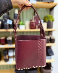 Canasta matera cuero vaqueta en internet