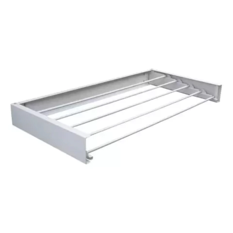 VARAL DE PAREDE INVISÍVEL EM ALUMÍNIO DE 80 x 40 CM