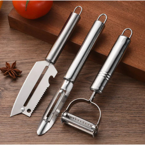 KIT DESCASCADOR DE LEGUMES E FRUTAS COM 3 PEÇAS