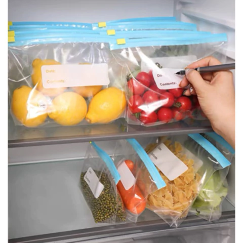 KIT COM 20 SACOS PARA ARMAZENAR ALIMENTOS COM ZIP LOCK