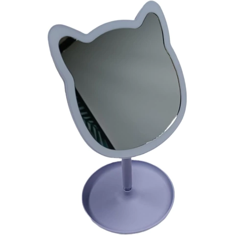 ESPELHO DE MESA EM FORMA DE GATO COM LED