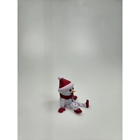 BONECO DE NEVE NATALINO EM MINIATURA IMPRESSO EM 3D