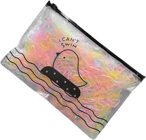 BOLSA COM 2000 ELASTICO COLORIDO PARA CABELO