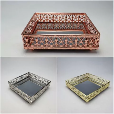 BANDEJA COM ESPELHO PEQUENA