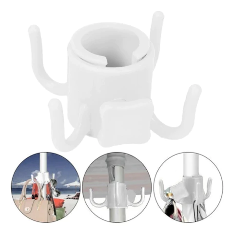 SUPORTE GANCHO GIRATÓRIO PARA GUARDA-SOL PORTÁTIL MULTIUSO EM PLÁSTICO RESISTENTE