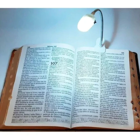 LUMINÁRIA PARA LIVROS COM CLIP
