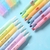 KIT 6 CANETAS MARCA TEXTO PONTA DUPLA ESCREVE E APAGA