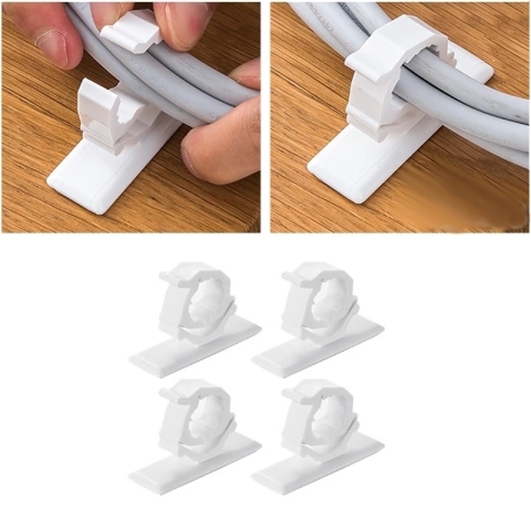 KIT 4 SUPORTES ADESIVOS GANCHOS ABRAÇADEIRAS