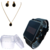 Kit Relógio Feminino Quadrado Digital Led Sports Watch + Conjunto Colar e Brincos Folheado ouro 18k - loja online