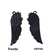 Colar Cordao Masculino de Couro Ajustável Pigente Aza de Anjo Preto Black - Store LVO