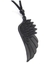 Colar Cordao Masculino de Couro Ajustável Pigente Aza de Anjo Preto Black - comprar online