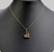Colar Feminino sal grosso com Pingente Capsula Coracão pedras Cristais Colorido Folheado ouro 18k Tendência - comprar online