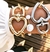Pulseira Corrente Mosquetão fecho Coração Folheado a Ouro 18K Prata Luxo Tendência