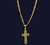 Colar Corrente Masculino Elos Cartier Pingente Crucifixo Cruz Vazado Folheado Ouro 18k Moda Luxo - loja online