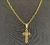 Colar Corrente Masculino Elos Cartier Pingente Crucifixo Cruz Vazado Folheado Ouro 18k Moda Luxo - comprar online