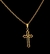 Colar Corrente Masculino Elos Cartier Pingente Crucifixo Cruz Vazado Folheado Ouro 18k Moda Luxo - Store LVO