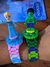Kit Relogio de Pulso Infantil Digital Led + Boneco Lego bloco montar/ Homem Aranha /Frozen/Hulk/Carro McQueen