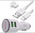 Carregador Veicular carro 2 Usb Turbo Rápido 3.4A H'maston + Cabo Tipo C para Celular - comprar online