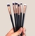 Kit com 6 Pinceis para Maquiagem Pincel Profissional Make para Olhos Sombras Ruby Preto/Rose - Store LVO