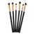 Kit com 6 Pinceis para Maquiagem Pincel Profissional Make para Olhos Sombras Ruby Preto/Rose