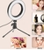 Ring Light iluminador Anel Luz 16cm 6 Polegadas com suporte Tripé de Mesa Video Selfie Maquiagem