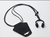 Colar Cordão Couro Masculino com Pingente Aço Inox Fone Headphone Dj All Black Preto - loja online