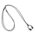 Colar Cordão Couro Masculino com Pingente Aço Inox Fone Headphone Dj All Black Preto