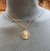 Colar Corrente Gargantilha Feminino Elos Português com Pingente Medalha Leão Folheado Ouro 18K Dourado Tendência