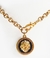 Colar Corrente Gargantilha Feminino Elos Português com Pingente Medalha Leão Folheado Ouro 18K Dourado Tendência - comprar online