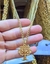 Colar Corrente Feminino Com Pingente Arvore da Vida Familia Folheado Ouro 18k Elos Grumet Tendencia