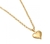 Colar Corrente Feminino Elos Português Com Pingente Coração 3D Liso Grande Folheado ouro 18k Tendência - loja online